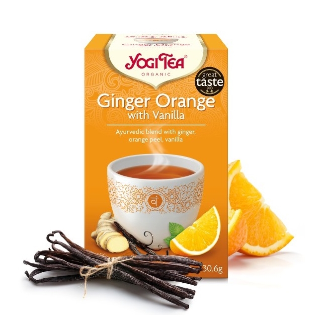 Herbata imbirowo - pomarańczowa z wanilią 17 saszetek BIO Yogi Tea 
