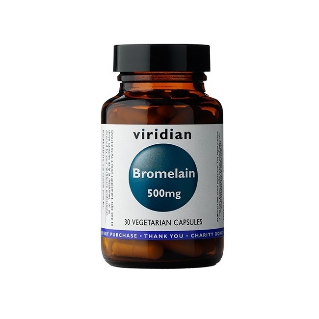 Viridian Bromelain 500 mg 30 kapsułek