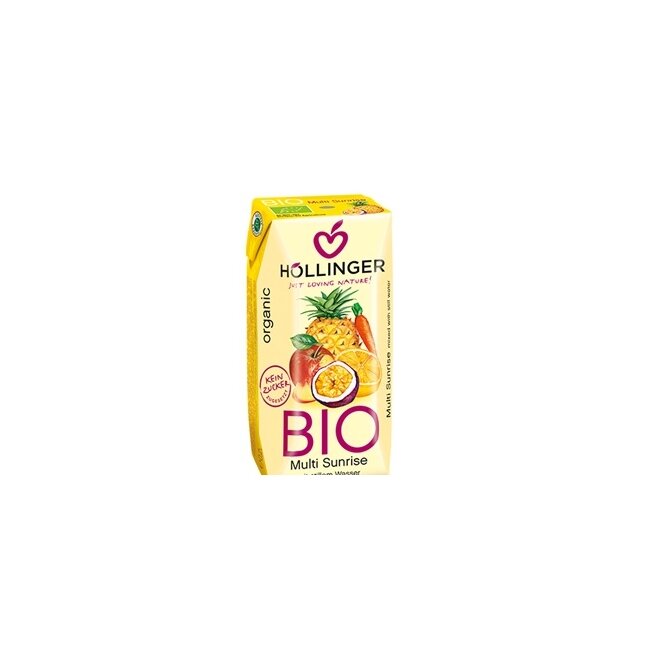 Napój wieloowocowy z sokiem z marchwi Sunrise 200 ml BIO Hollinger