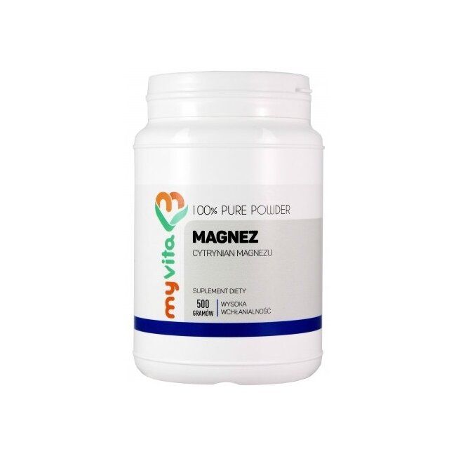 MyVita Magnez proszek (Cytrynian magnezu) 500g