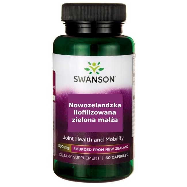 Swanson nowozelandzka liofilizowana zielona małża 60 kapsułek