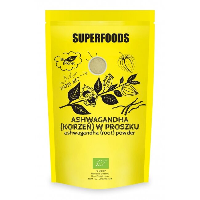 Ashwagandha (korzeń) w proszku 150 g BIO Bio Planet 