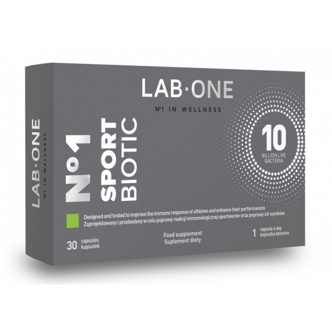 LAB ONE N°1 SportBiotic 30 kapsułek DATA: 08.2027