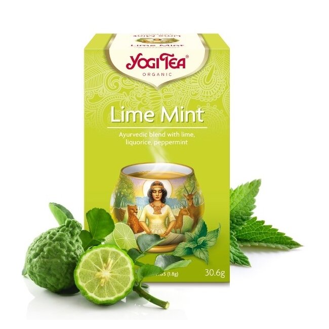 Herbata limonka z miętą 17 saszetek BIO Yogi Tea