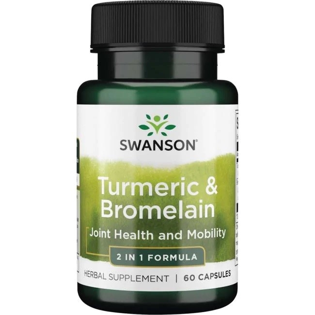 Swanson full spectrum turmeric & bromelina 60 kapsułek