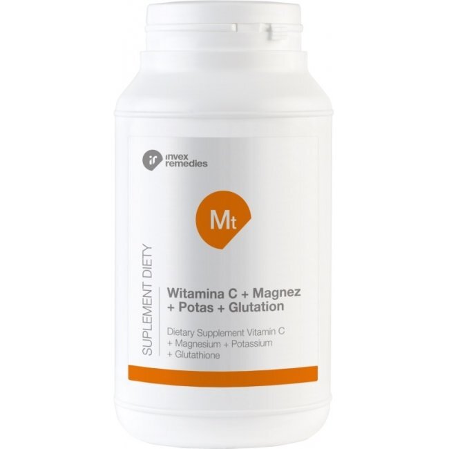 Invex Remedies suplement diety Mt Witamina C+ Magnez+ Potas+ Glutation 450g 