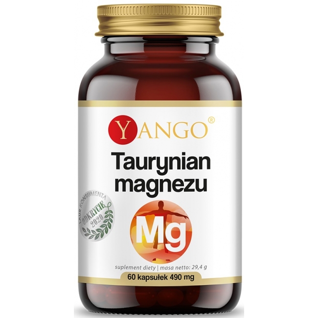 Yango taurynian magnezu 490 mg 60 kapsułek