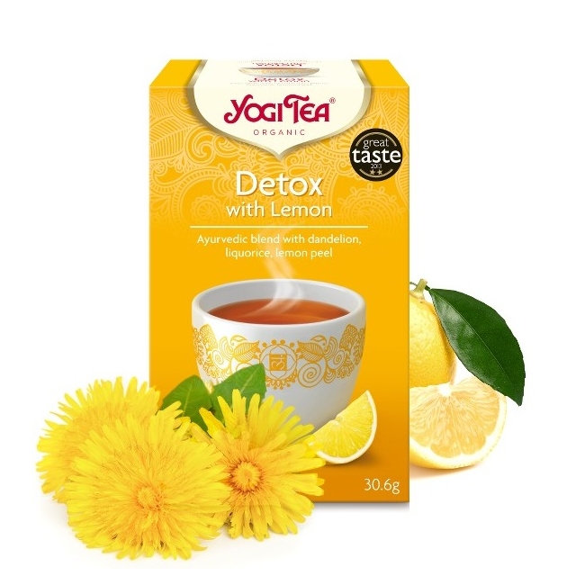 Herbata feel pure with lemon 17 saszetek BIO Yogi Tea 