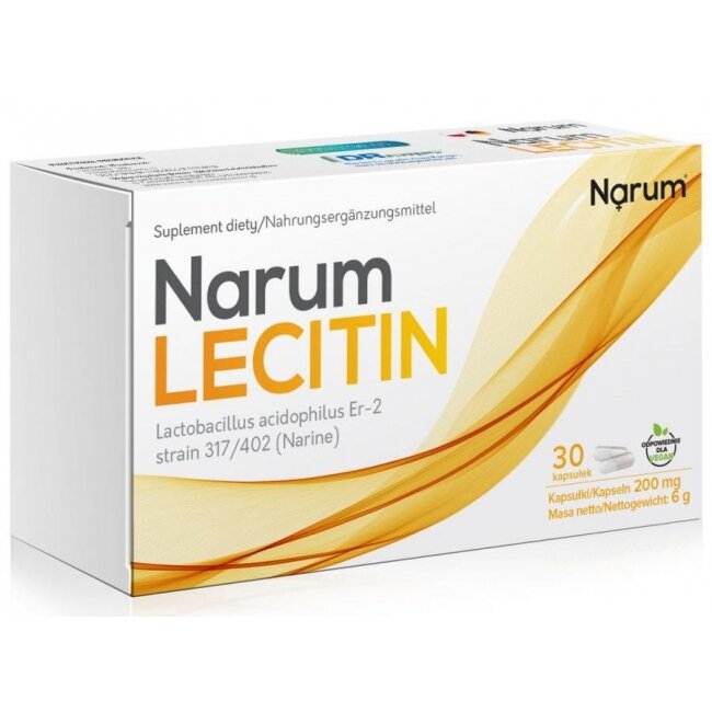 Narum Lecitin 200 mg 30 kapsułek 