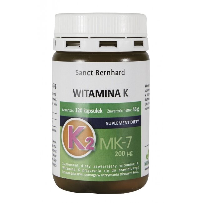 Sanct Bernhard Witamina K2 200 µg 120 kapsułek 