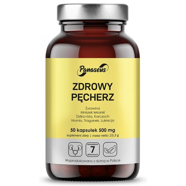 Yango panaseus zdrowy pęcherz 500 mg 50 kapsułek