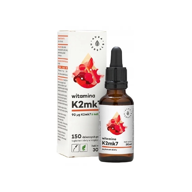 Witamina K2MK7 Natto krople 30 ml Aura Herbals