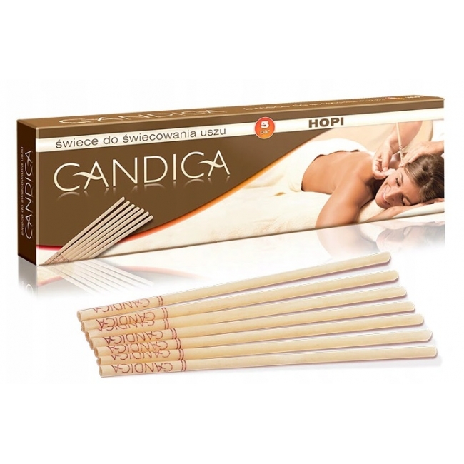 Candica Świece do Świecowania Uszu HOPI 10 sztuk Aura Herbals 