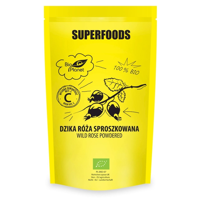 Dzika róża sproszkowana BIO 150 g Bio Planet
