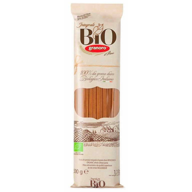 Makaron spaghetti pełnoziarnisty 500 g BIO Granoro