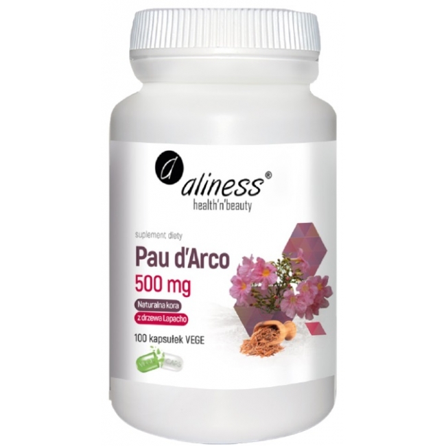 Aliness Pau d’Arco (sproszkowana kora Lapacho) 500mg 100 kapsułek