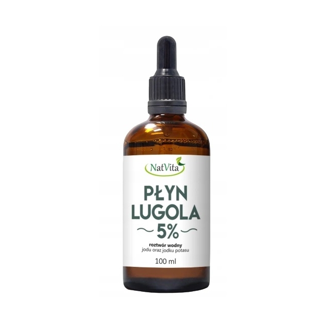 Płyn Lugola 5% JOD Nieorganiczny Czysty 100 ml Natvita 