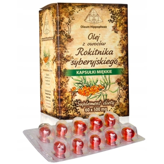 Olej rokitnikowy 500mg 60kaps Remedium Natura