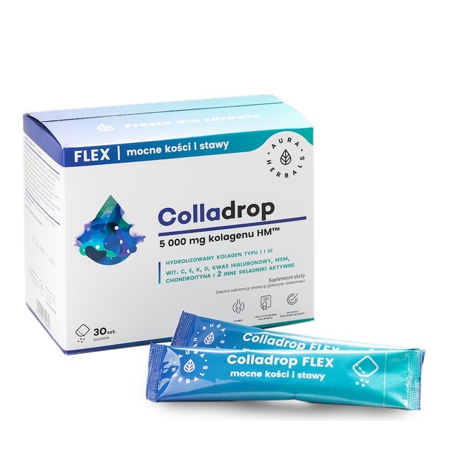 Colladrop Flex 5000 mg 30 saszetek Aura Herbals 