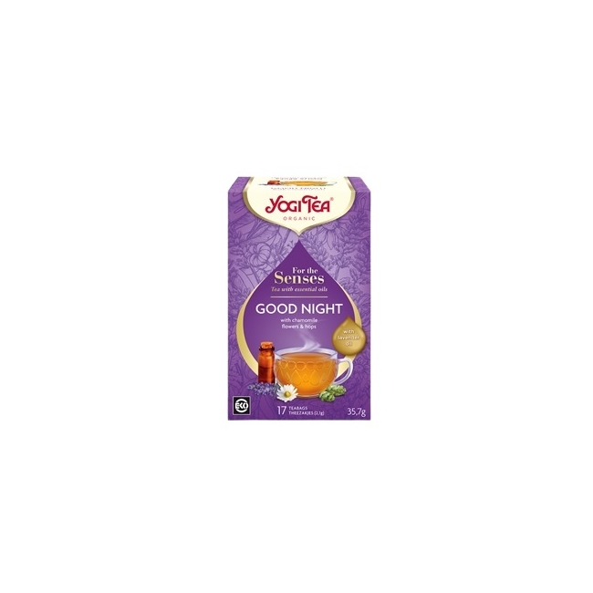 Herbata dla zmysłów na dobranoc good night z olejkiem lawendowym 17 saszetek BIO Yogi Tea 