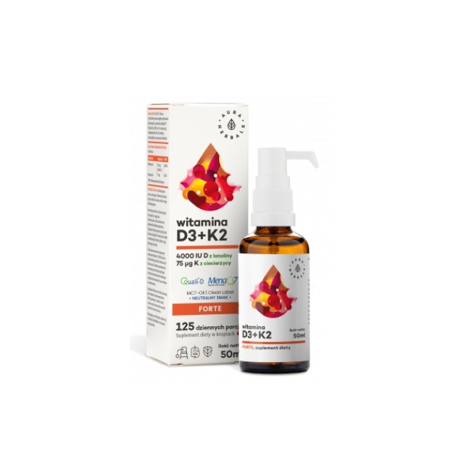 Witamina D3 4000 + K2 MCT 50ml Aura Herbals 