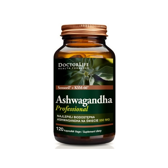 Doctor Life Ashwaganha 550 mg 120 kapsułek