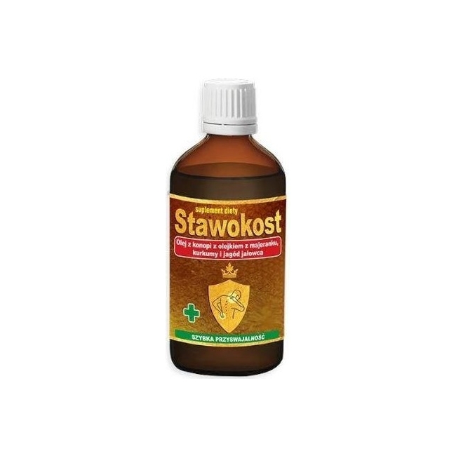 Stawokost płyn olej z konopi + olejek z majeranku, kurkumy, jagód jałowca 30ml Asepta