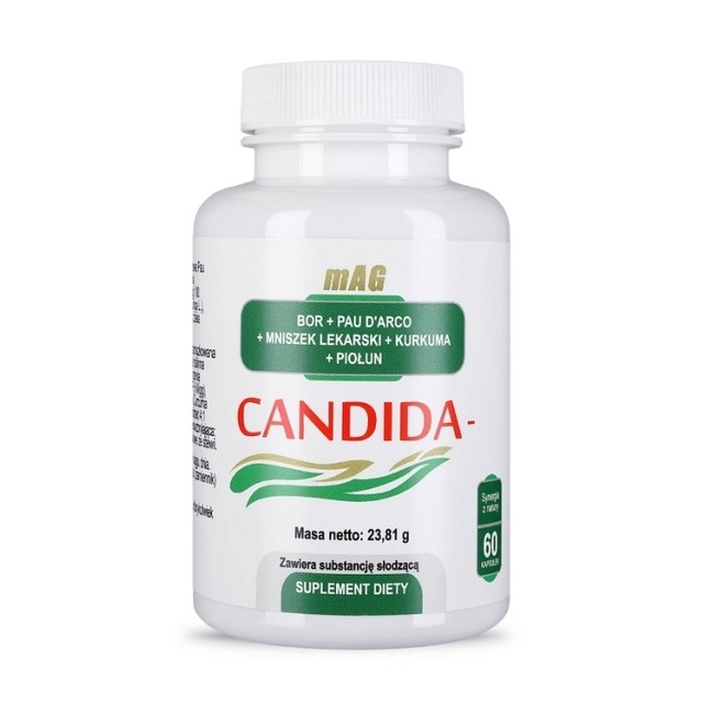 Candida 60 kapsułek Pau D'arco piołun bor mAG 