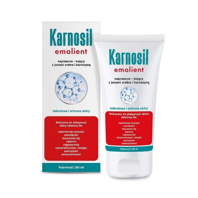 Karnosil emolientl naprawczo-kojący z jonami srebra żel 200 ml karnozyna