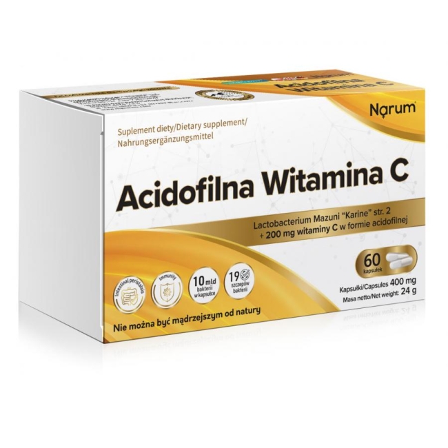 Narum Acidofilina Witamina C 60kapsułek Vitaway LLC