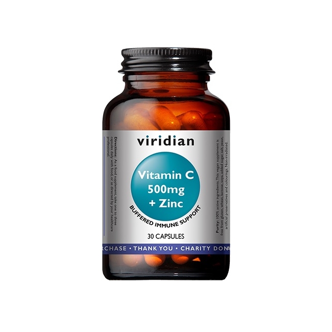 Viridian witamina C 500mg z Cynkiem 30 kapsułek
