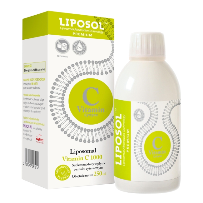 Liposol C 1000 Liposomalna Witamina C 1000 (Buforowana)  Smak Cytrynowy 250 ml