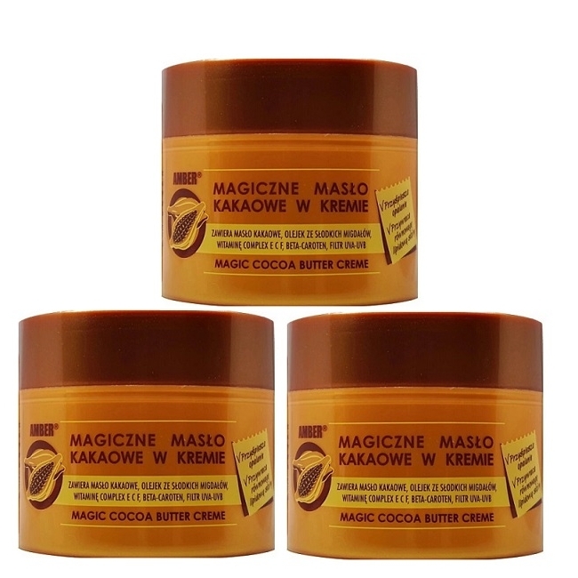 Amber Magiczne Masło Kakaowe w kremie 3 x 150 ml 