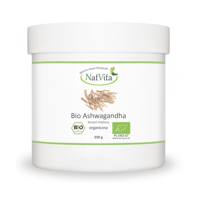 Natvita Ashwagandha proszek 250g BIO