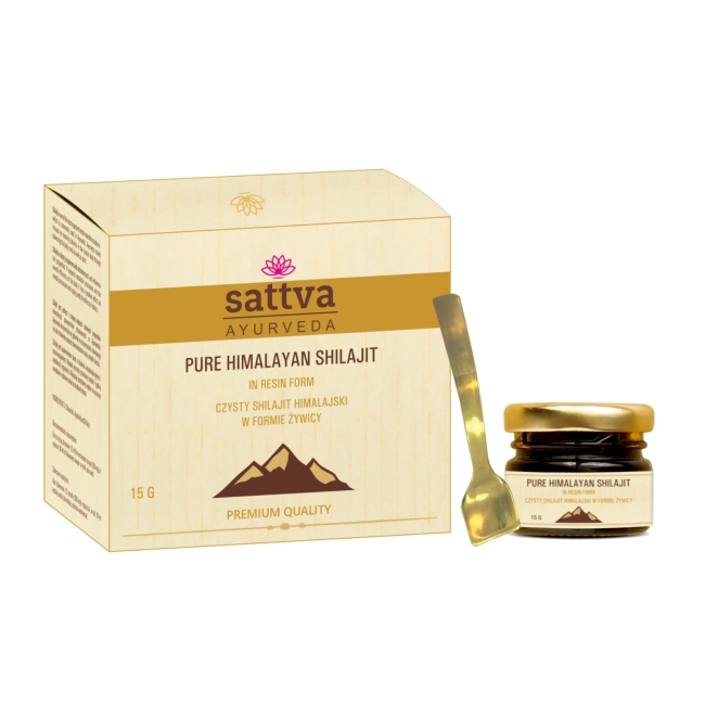 Sattva Shilajit himalajski w formie żywicy 15 g 