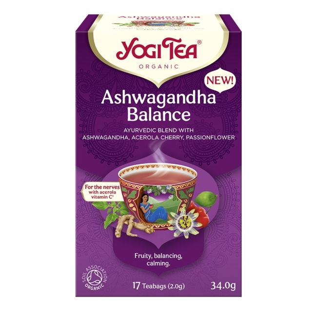 Herbatka Równowaga z ashwagandhą BIO 17 saszetek Yogi Tea 