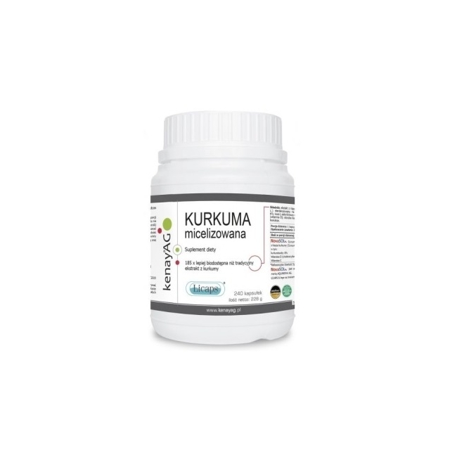 Kenay Kurkuma micelizowana Licaps 240 kapsułek