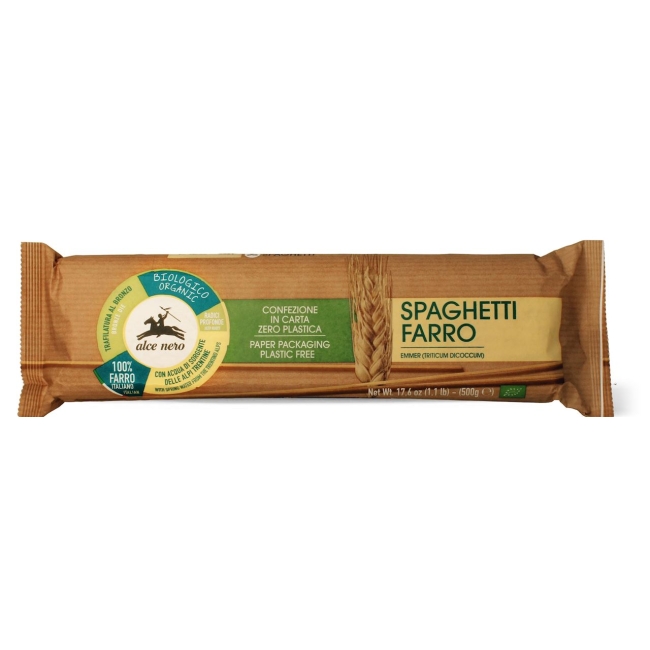 Makaron spaghetti z płaskurki 500 g BIO Alce Nero