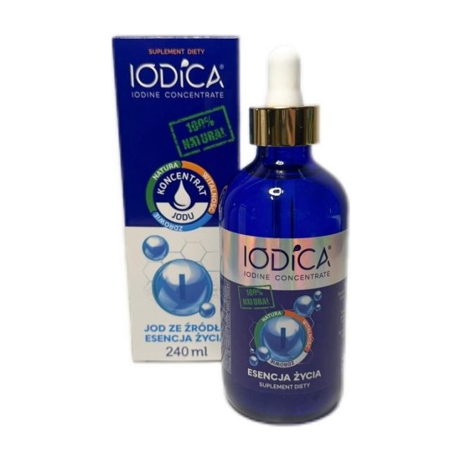 Iodica naturalny koncentrat jodu szkło płyn 240ml