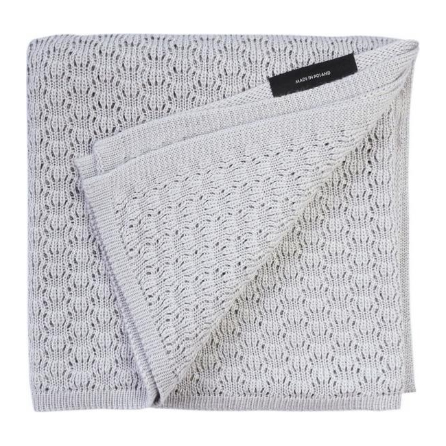 LullaLove Bambusowy koc motylek szary 90cm x 90cm 