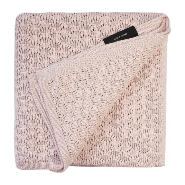 LullaLove Bambusowy koc motylek pudrowy beż 90cm x 90cm