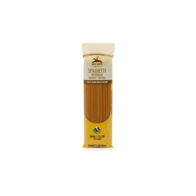 Makaron spaghetti semolinowy razowy 500 g BIO Alce Nero 