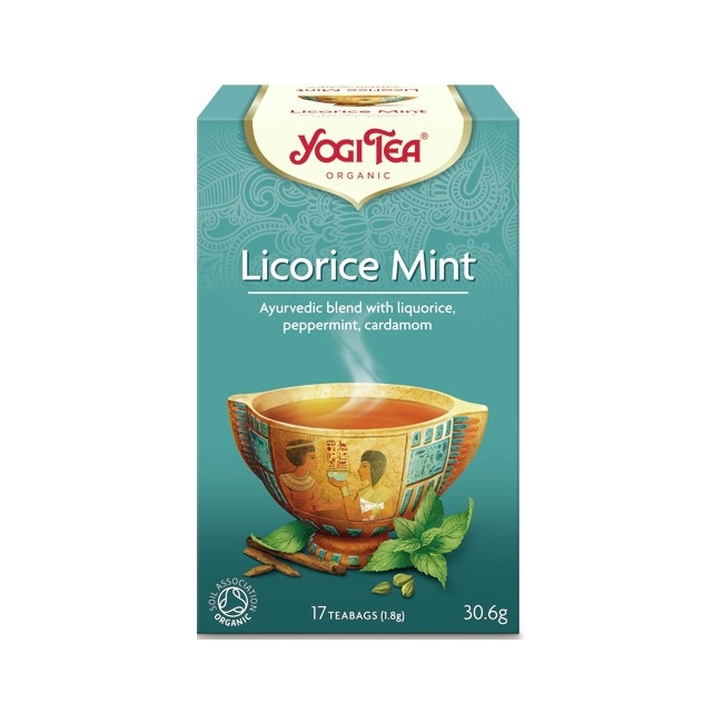 Herbata lukrecja z miętą 17 saszetek BIO Yogi Tea