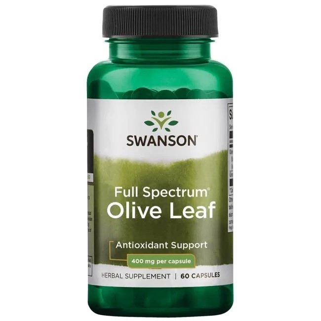 Swanson Full Spectrum Olive Leaf 400 mg 60 kapsułek